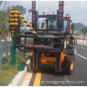 Máquina de empilhar de guardrail de estrada multifuncional